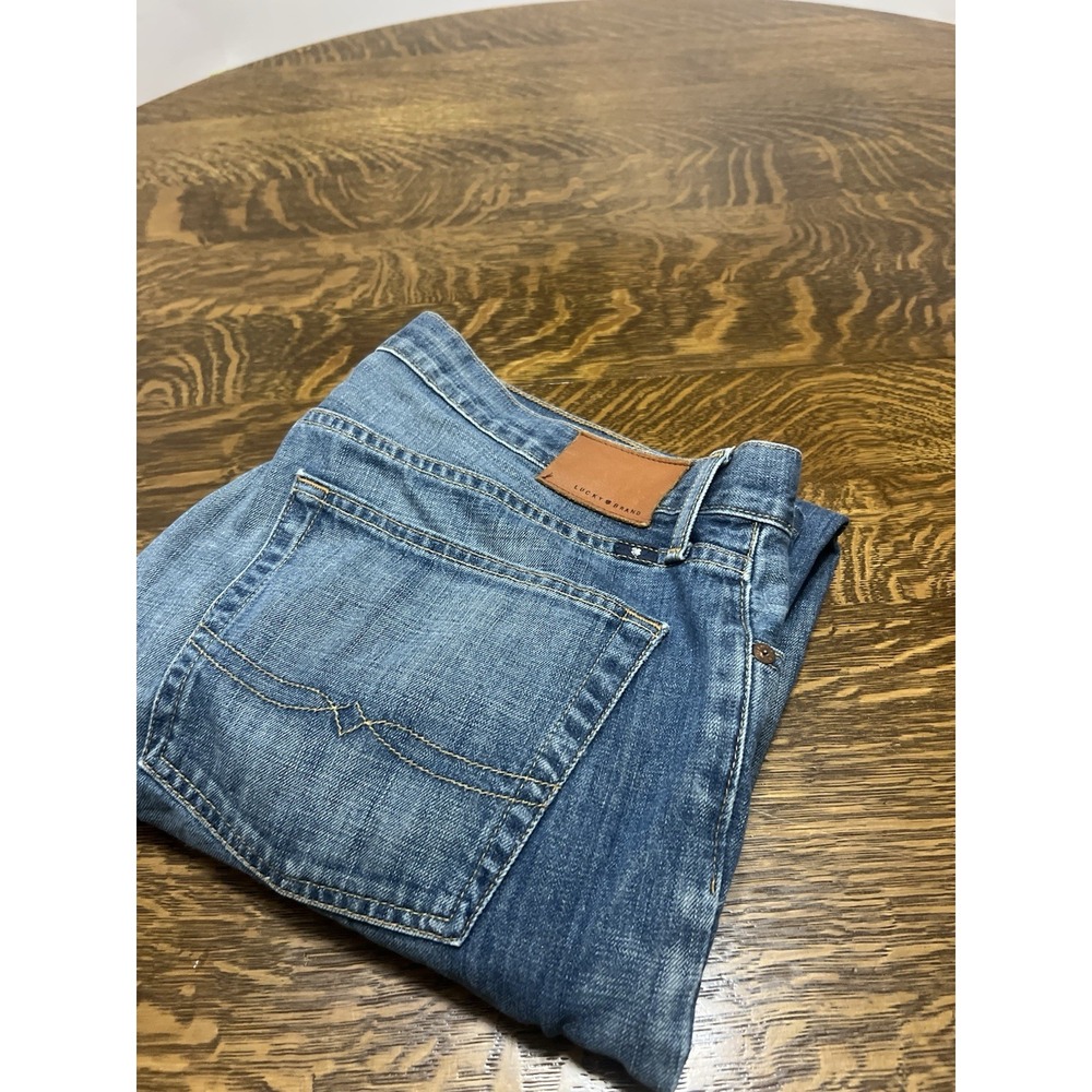Lucky Brand 221 Original Straight Jeans Mens 38x32 Medium Wash Blue Denim Y2K